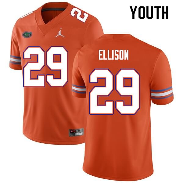 Youth NCAA Florida Gators Khamal Ellison #29 Stitched Authentic Nike Orange College Football Jersey IYM6265DI